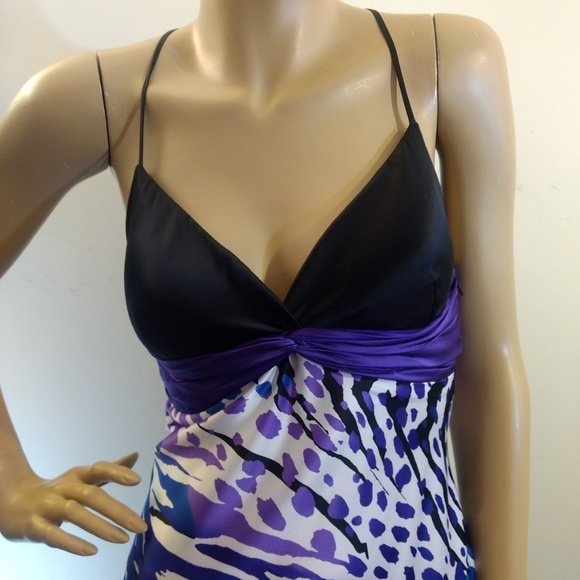 Cache Silk & Satin Empire Waist Animal Print Dress - Picture 2 of 8
